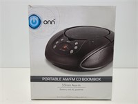 Onn portable AM/FM CD boombox