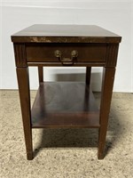 Vintage Mersman wood side table w/ drawer