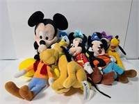Collection of Disney Mickey and friends plushies