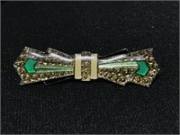 Art Deco lapel bar pin