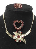 Red jeweled jewelry collection