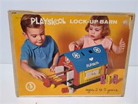 Vintage Playskool lovk up Barn in original box