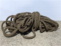 Old thick braided rope
