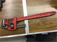 Vintage red pipe wrench