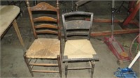 2 ANTIQUE COUNTRY SIDE CHAIRS
