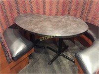 ~58 x 34 Kidney Bean Shaped Dining Table