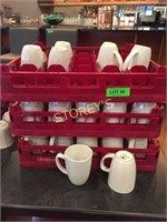 48 Coffee Cups w/ 3 Dishwasher Racks