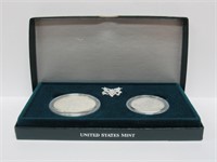1992 Columbus 2 Coin Set, Silver