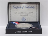 1991 USO Comm. Coin Silver
