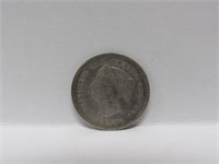 1872-H Silver Canada 5 cent