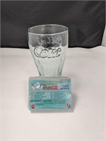 Coca Cola Glass & Polar Bear Collector Cards