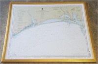 Cape Lookout to New River framed map