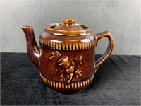 Miniature Pottery Tea Pot w/ Rose & Thistle