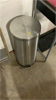 Metal trash can