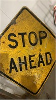 Stop ahead sign