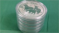 Roll of 5 2015 Australian year of the goat 1oz