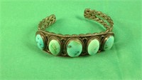 Native American sterling and turquoise bracelet