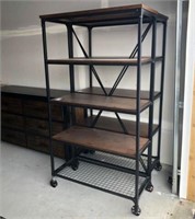 WOOD & METAL BOOKSHELVES