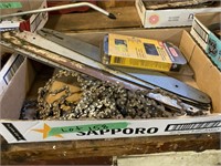 BOX OF CHAIN SAW PARTS
