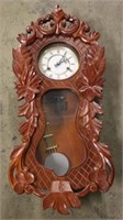 Carved Wood Wall Clock