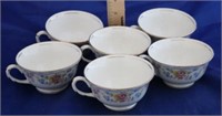 Set of 6 Floral Pattern Cups (6pc)
