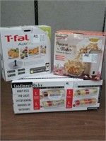 T-FAL BASKET - POPCORN MAKER - CONDIMENTS DISH