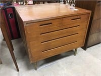 30x27x30 Inch Chest of Drawers w/ Solid Brass Legs