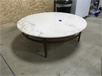 48x16 Inch Mid Century Marble Top Coffee Table