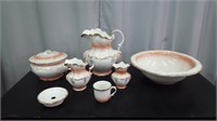 9PC WASHBOWL AND PITCHER SET