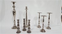SILVER CANDLE STAND LOT