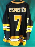 Authentic signed Bruins Phil Esposito jersey with