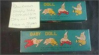 1957 Two Shankman sleepy baby clothes dolls in