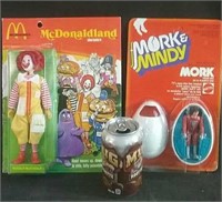 Ronald McDonald doll and "Mork" doll