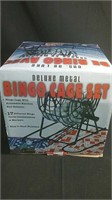 Deluxe metal bingo cage set
