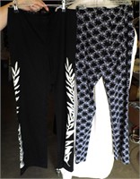 2 Pair Cache Embroidered Black Pants Size 6