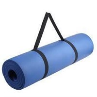 Blue Yoga Mat With Carrier Strap, Brand Unknown