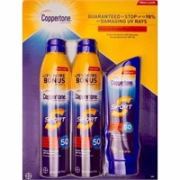 Coppertone Sunscreen Sport 50 SPF Bundle (2 Bottle