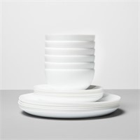 Glass 18pc Dinnerware Set White - Made By Design