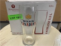 6 Molson Canadian 300ml - Italian Glass