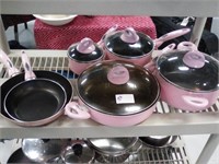 10 pc pink pots and pans
