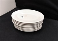 9 Buffalo China Oval Salad Plates