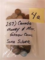 Canadian & Misc. Foreign Coins (Some Silver)