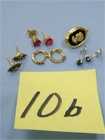 Assorted 14kt Earrings 7.3gr. (Some Missing Backs)