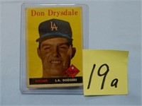 1958 Don Drysdale Baseball Card #25 -