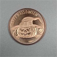 Happy Halloween  One AVDP ounce .999 copper round
