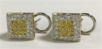 1.26 Ct. Diamond And 18k Gold Earrings
