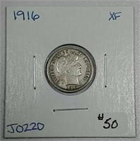 1916  Barber Dime  XF