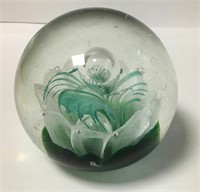 Art Glass Flower Paper Weight