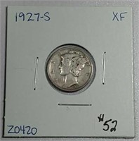 1927-S  Mercury Dime  XF