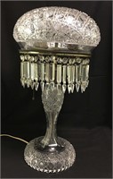 American Brilliant Period Cut Glass Lamp